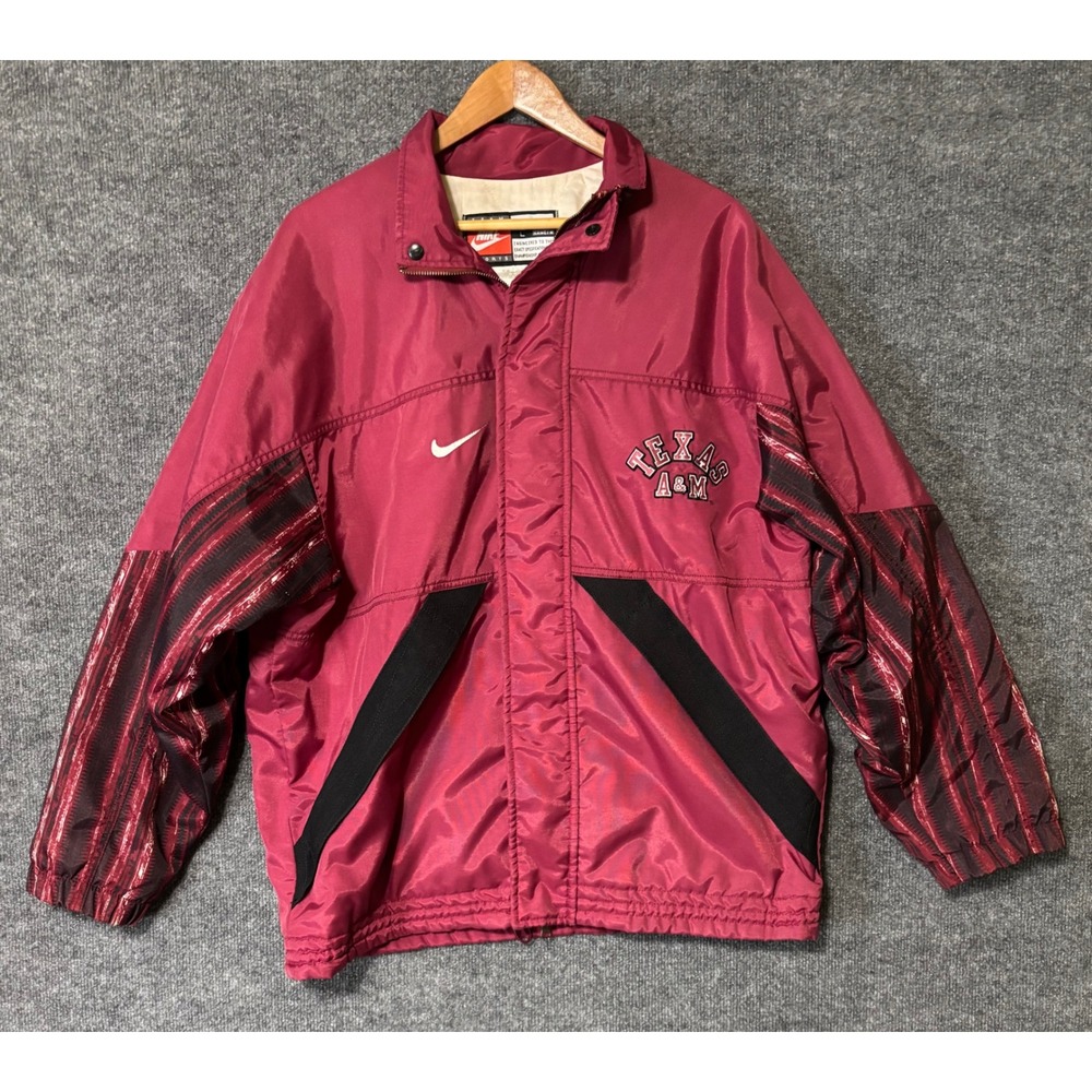 Texas A&M Aggies Puffer Jacket Vintage 90s Men's Large Nike Team Sports